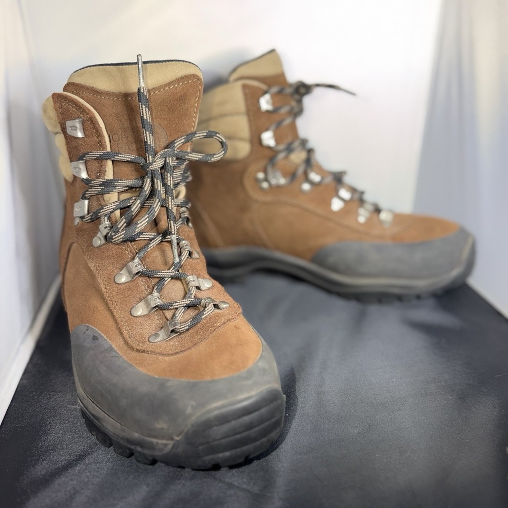 The North Face Hiking Boots Men's 10.5 Brown Suede Leather Made in Italy